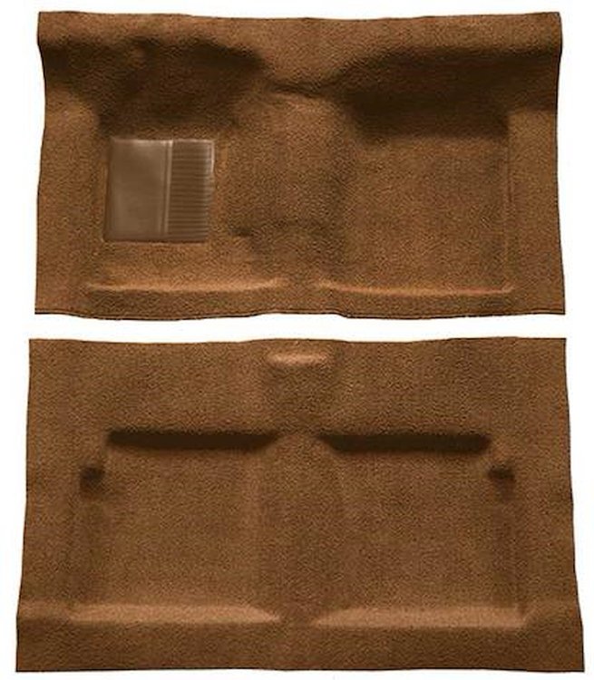 F9191318 1963-65 Falcon/Comet 2-Door Convertible w/ Column Shift Molded Loop Carpet; Kit; Dark Saddle