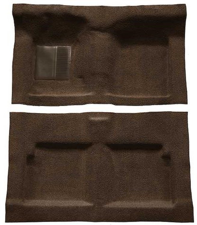 F9191330 1963-65 Falcon/Comet 2-Door Convertible w/ Column Shift Molded Loop Carpet; Kit; Dark Brown