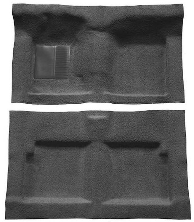 F9191347 1963-65 Falcon/Comet 2-Door Convertible w/ Column Shift Molded Loop Carpet; Kit; Gunmetal Gray