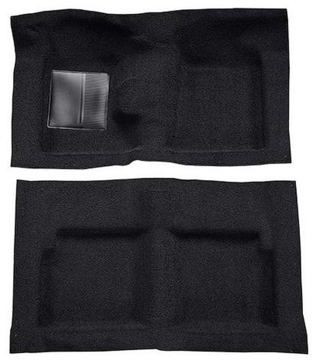 F9191401 1963-65 Falcon/Comet 2-Door Convertible V8 w/ Floor Shift; Molded Loop Carpet; Kit; Black