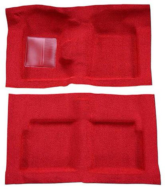 F9191402 1963-65 Falcon/Comet 2-Door Convertible V8 w/ Floor Shift; Molded Loop Carpet; Kit; Red