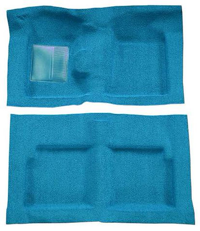 F9191404 1963-65 Falcon/Comet 2-Door Convertible V8 w/ Floor Shift; Molded Loop Carpet; Kit; Bright Blue