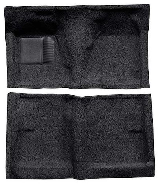 F9191501 1962-65 Fairlane/Mercury Meteor 2-Door Hardtop/Sedan w/ Column Shift; Full Molded Loop Carpet; Kit; Black