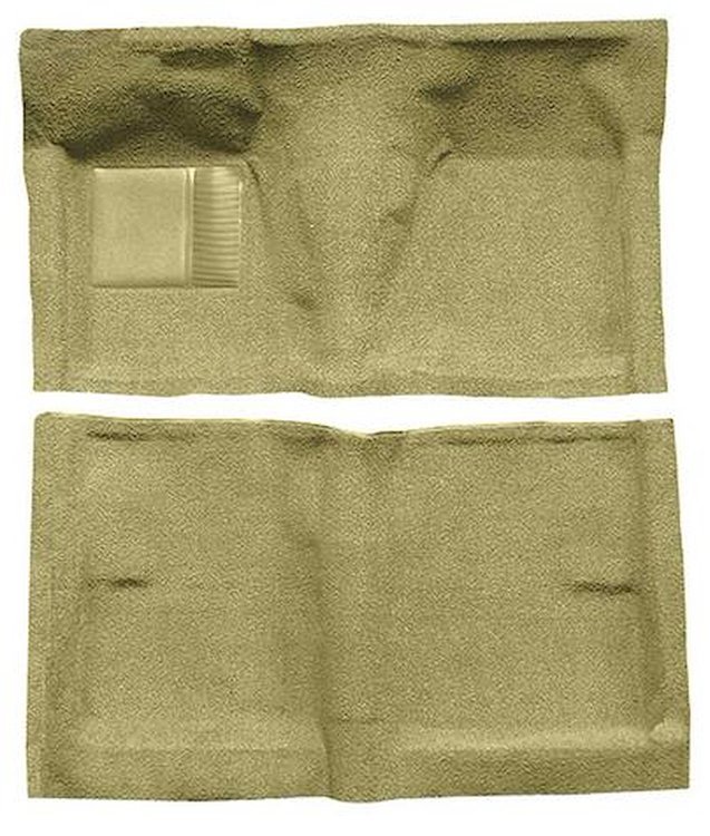 F9191509 1962-65 Fairlane/Mercury Meteor 2-Door Hardtop/Sedan w/ Column Shift; Full Molded Loop Carpet; Kit; Ivy Gold