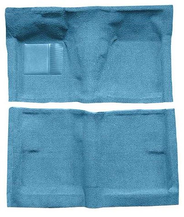 F9191541 1962-65 Fairlane/Mercury Meteor 2-Door Hardtop/Sedan w/ Column Shift; Full Molded Loop Carpet; Kit; Medium Blue