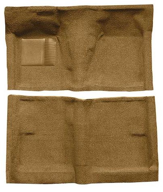 F9191569 1962-65 Fairlane/Mercury Meteor 2-Door Hardtop/Sedan w/ Column Shift; Full Molded Loop Carpet; Kit; Medium Saddle