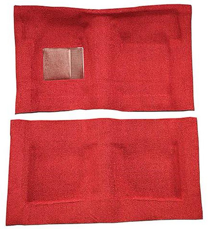 F9193802 1965-68 Galaxie/Full Size 2-Door Hardtop/Sedan w/ Column Shift - Molded Loop Carpet Kit - Red