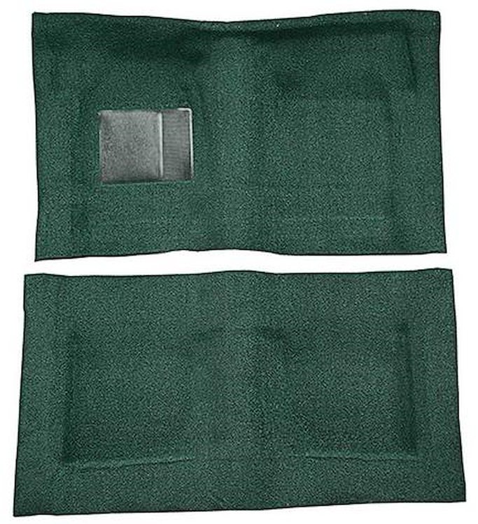 F9193813 1965-68 Galaxie/Full Size 2-Door Hardtop/Sedan w/ Column Shift - Molded Loop Carpet Kit - Dark Green