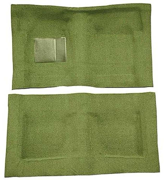 F9193819 1965-68 Galaxie/Full Size 2-Door Hardtop/Sedan w/ Column Shift - Molded Loop Carpet Kit - Moss Green