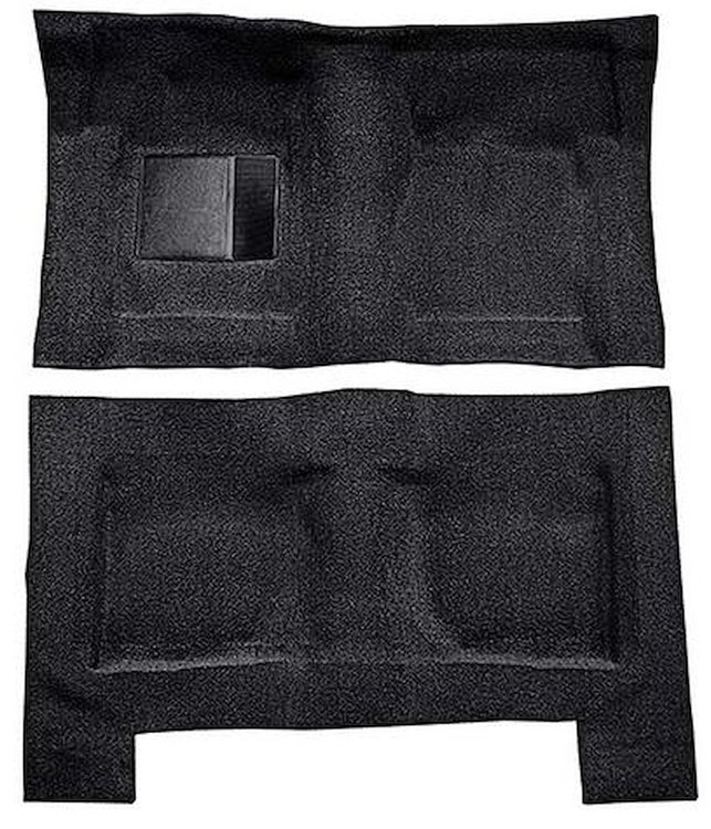 F9193901 1965-68 Galaxie/Full-Size 4-Door Sedan/Wagon w/ Column Shift - Molded Loop Carpet Kit - Black