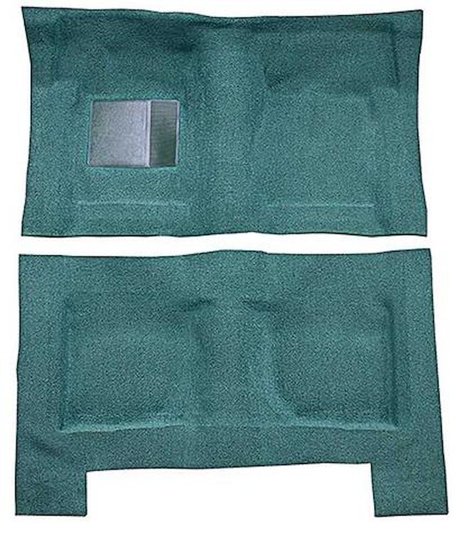F9193906 1965-68 Galaxie/Full-Size 4-Door Sedan/Wagon w/ Column Shift - Molded Loop Carpet Kit - Aqua