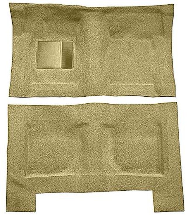 F9193909 1965-68 Galaxie/Full-Size 4-Door Sedan/Wagon w/ Column Shift - Molded Loop Carpet Kit - Ivy Gold