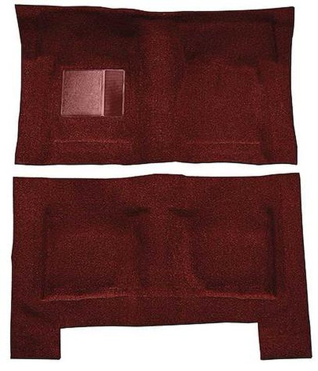 F9193915 1965-68 Galaxie/Full-Size 4-Door Sedan/Wagon w/ Column Shift - Molded Loop Carpet Kit - Maroon