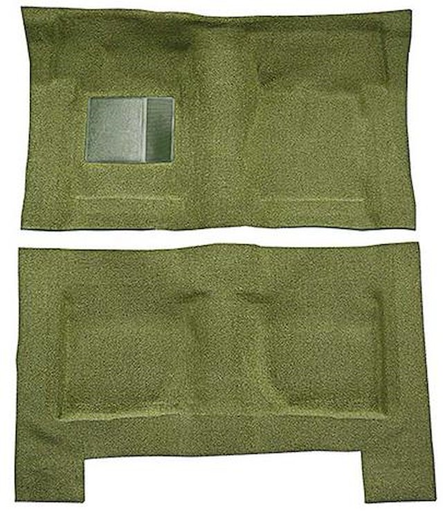 F9193919 1965-68 Galaxie/Full-Size 4-Door Sedan/Wagon w/ Column Shift - Molded Loop Carpet Kit - Moss Green