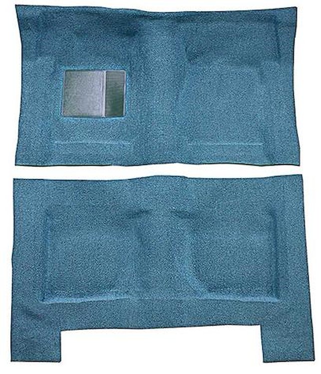 F9193941 1965-68 Galaxie/Full-Size 4-Door Sedan/Wagon w/ Column Shift - Molded Loop Carpet Kit - Medium Blue