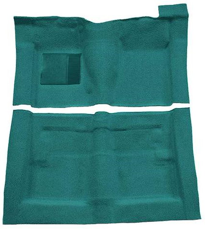 F9194006 1966-71 Fairlane/Torino 2-Door Sedan w/ Column Shift - Molded Loop Carpet Kit - Aqua