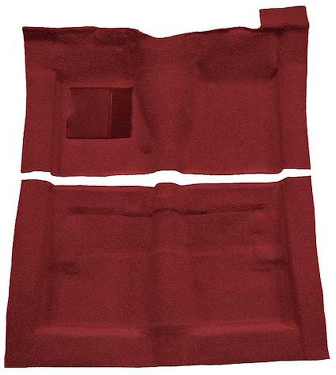 F9194015 1966-71 Fairlane/Torino 2-Door Sedan w/ Column Shift - Molded Loop Carpet Kit - Maroon Maroon
