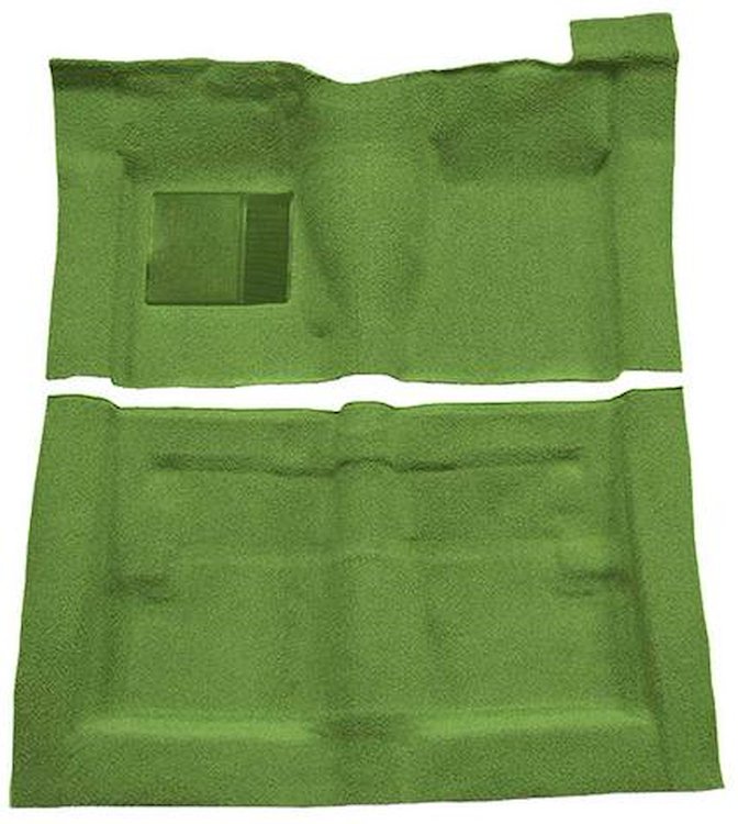 F9194019 1966-71 Fairlane/Torino 2-Door Sedan w/ Column Shift - Molded Loop Carpet Kit - Moss Green Moss Green