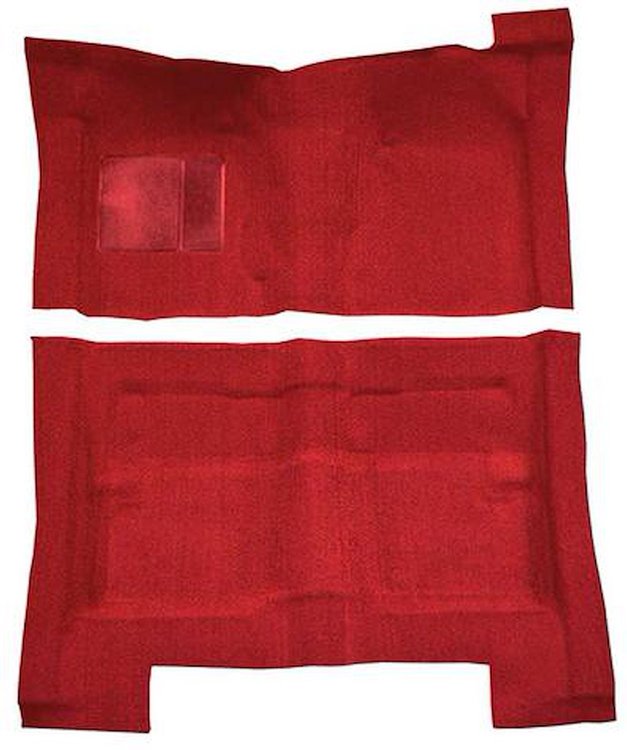 F9194102 1966-70 Fairlane/Torino 4-Door Hardtop/Sedan/Wagon - Molded Loop Carpet Kit - Red
