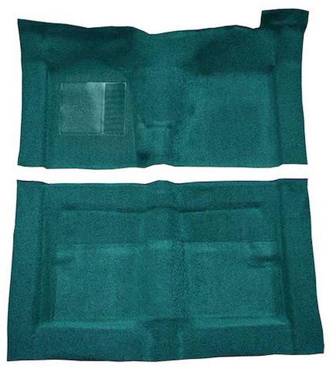 F9194306 1966-71 Fairlane/Torino 2-Door w/ Floor Shift - Molded Loop Carpet Kit - Aqua