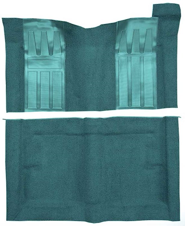 F9194406 1969-71 Torino GT 2-Door Hardtop/1969-70 Ranchero GT w/ Automatic; Loop Carpet; Kit w/; Black Inserts; Aqua
