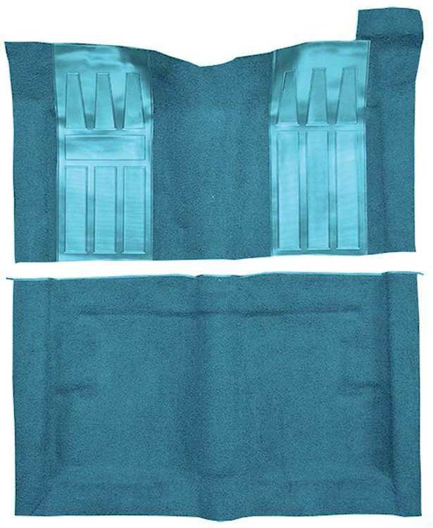 F9194441 1969-71 Torino GT 2-Door Hardtop/1969-70 Ranchero GT w/ Automatic; Loop Carpet; Kit w/; Black Inserts; Medium Blue