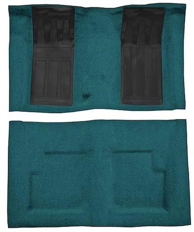 F9214306 1971 Ford Torino GT Convertible 4-Speed; Loop Carpet; Kit w/ 2; Black Inserts; Aqua