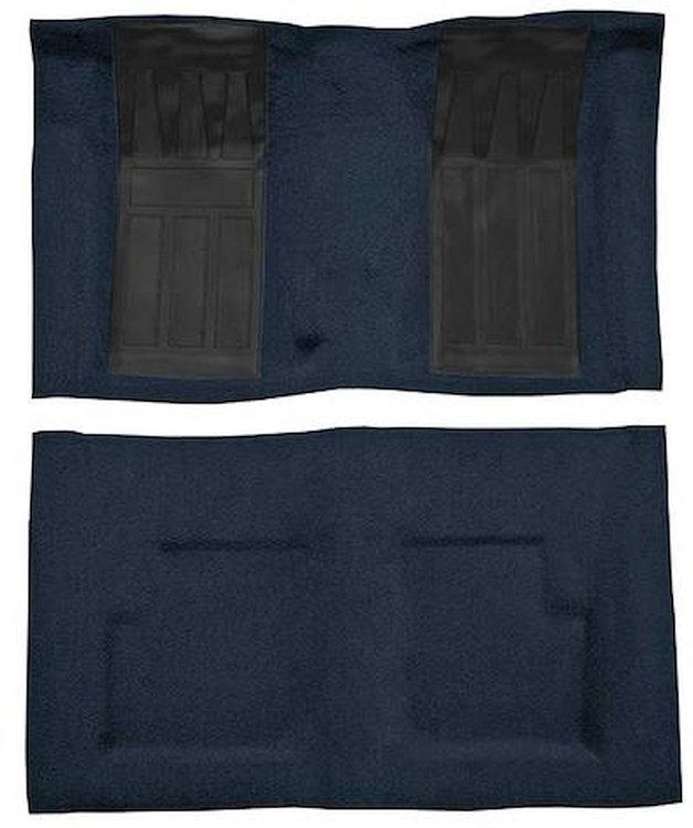 F9214312 1972 Ford Torino GT Convertible 4-Speed; Loop Carpet; Kit w/ 2; Black Inserts; Dark Blue