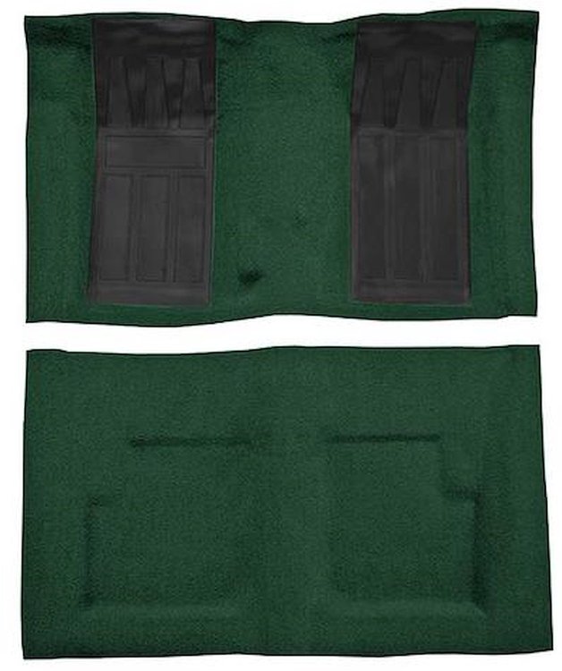 F9214313 1973 Ford Torino GT Convertible 4-Speed; Loop Carpet; Kit w/ 2; Black Inserts; Dark Green