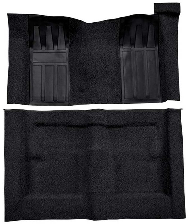 F9214801 1969-70 Torino 2-Door Hardtop/Ranchero GT Automatic; Loop Carpet; Kit w/ Aqua Inserts; Black