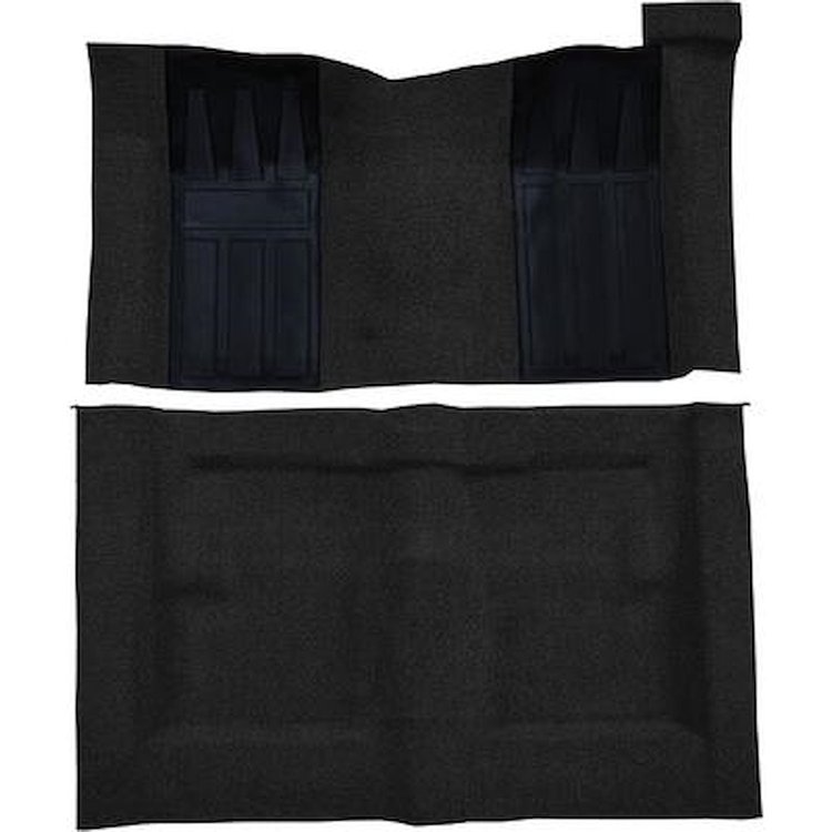 F9214901 1969-70 Torino 2-Door Hardtop/Ranchero GT Automatic; Loop Carpet; Kit w/ Dark Blue Inserts; Black