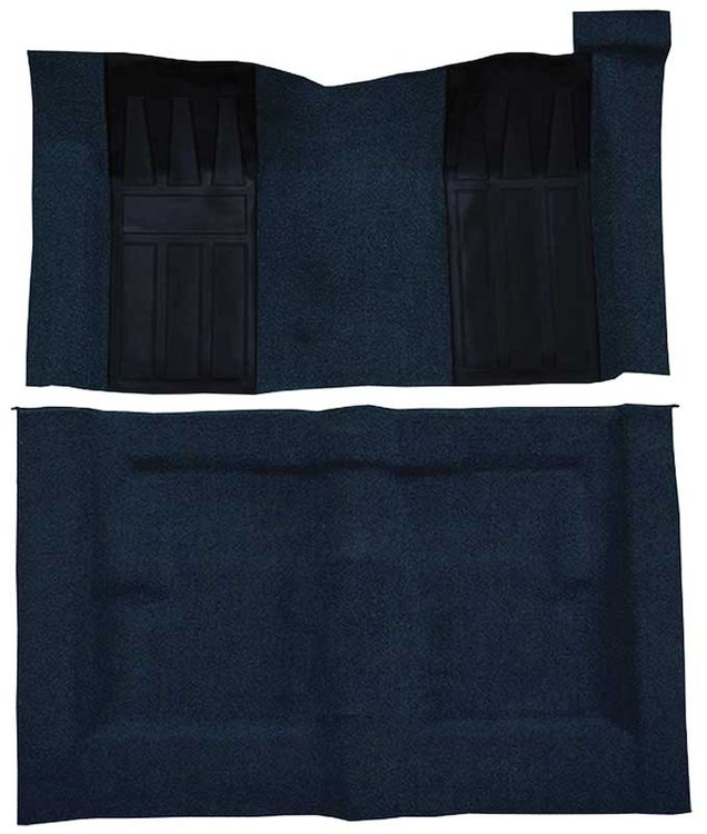 F9214912 1969-70 Torino 2-Door Hardtop/Ranchero GT Automatic; Loop Carpet; Kit w/ Dark Blue Inserts; Dark Blue