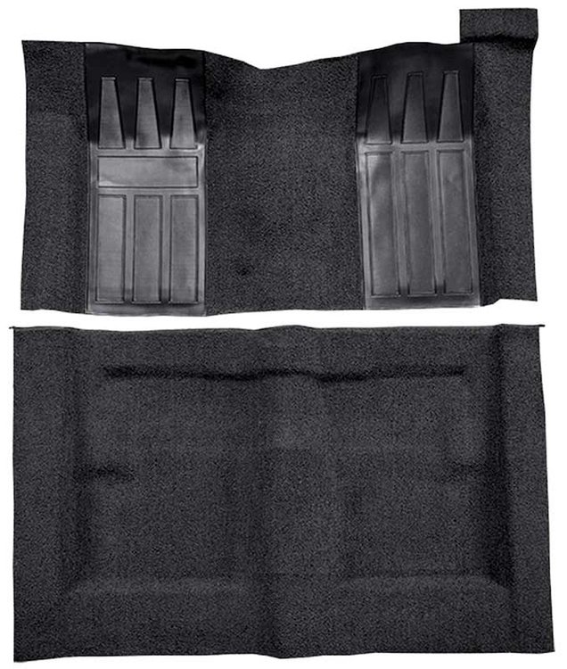 F9215001 1969-70 Torino 2-Door Hardtop/Ranchero GT Automatic; Loop Carpet; Kit w/ Medium Blue Inserts; Black