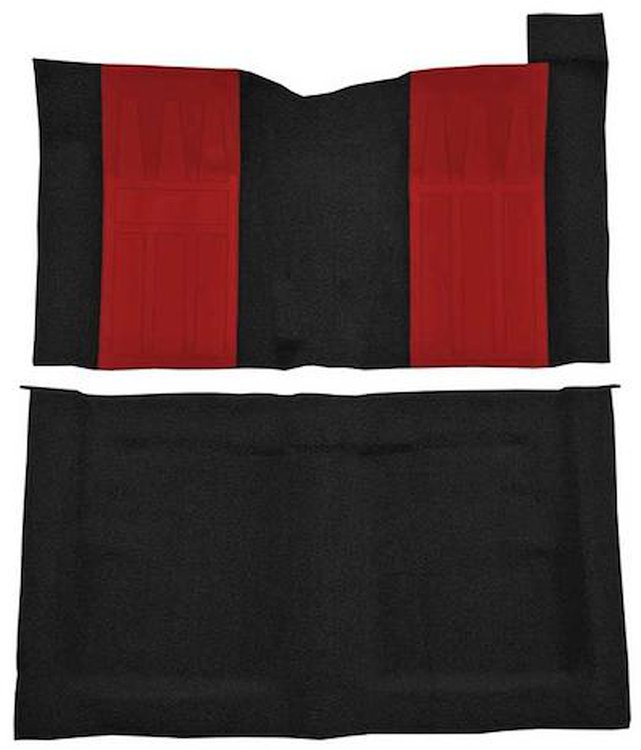 F9215101 1969 Ford Torino GT 2-Door Hardtop 4-Speed; Loop Carpet; Kit w/ 2 Red Inserts; Black