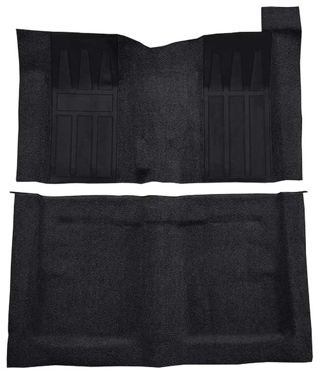 F9215301 1969-70 Torino 2-Door Hardtop/Ranchero GT 4-Speed; Loop Carpet; Kit w/ Dark Green Inserts; Black