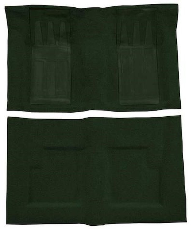 F9215913 1969-71 Ford Torino GT Convertible Automatic; Loop Carpet; Kit w/ 2 Dark Green Inserts; Dark Green
