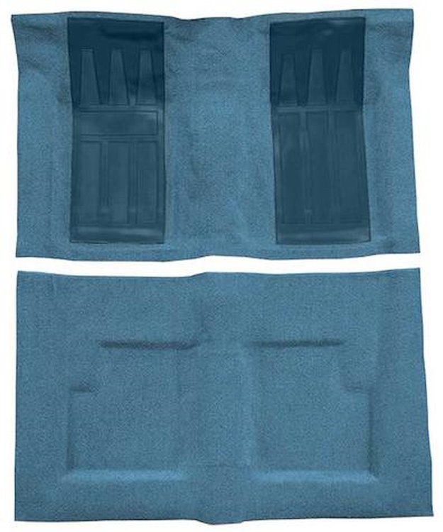 F9216041 1969-71 Ford Torino GT Convertible Automatic; Loop Carpet; Kit w/ 2 Medium Blue Inserts; Medium Blue