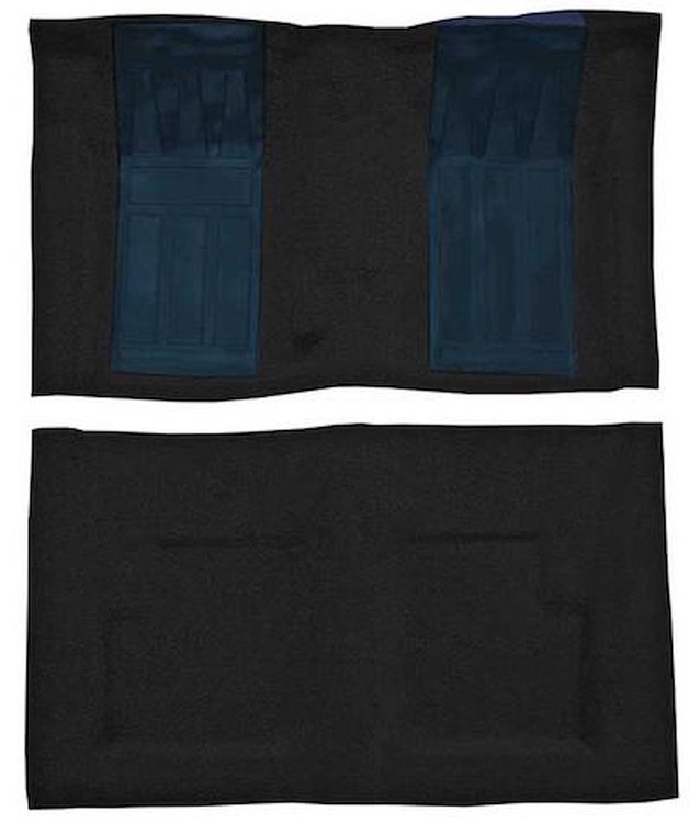 F9216501 1969 Ford Torino GT Convertible 4-Speed; Loop Carpet; Kit w/ 2 Dark Blue Inserts; Black