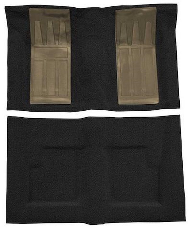 F9216901 1969 Ford Torino GT Convertible 4-Speed; Loop Carpet; Kit w/ 2 Fawn Inserts; Black