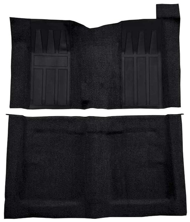 F9218001 1969-70 Torino 2-Door Hardtop/Ranchero GT 4-Speed; Loop Carpet; Kit w/ Maroon Inserts; Black