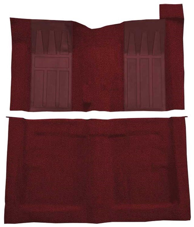 F9218015 1969-70 Torino 2-Door Hardtop/Ranchero GT 4-Speed; Loop Carpet; Kit w/ Maroon Inserts; Maroon