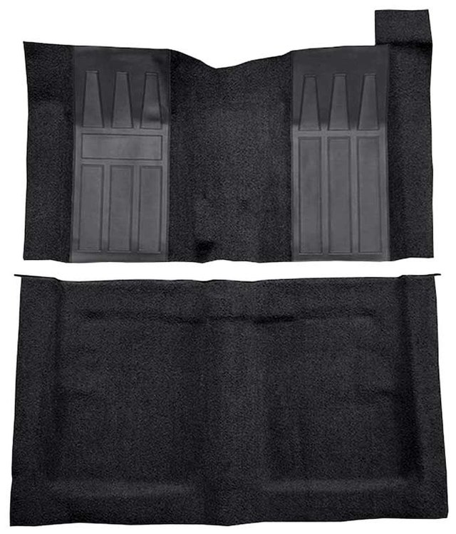 F9218101 1969-70 Torino 2-Door Hardtop/Ranchero GT 4-Speed; Loop Carpet; Kit w/ Medium Blue Inserts; Black