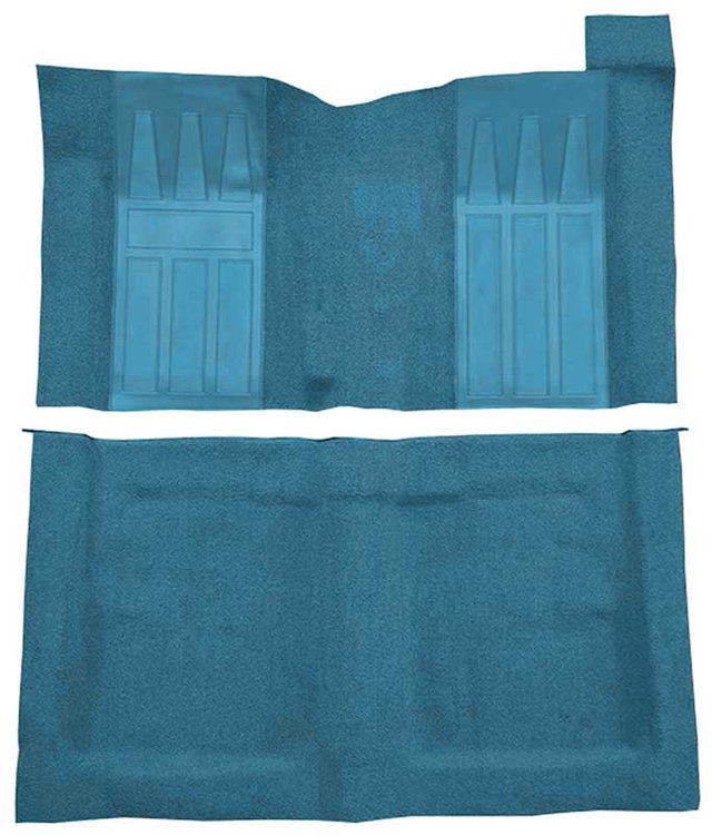 F9218141 1969-70 Torino 2-Door Hardtop/Ranchero GT 4-Speed; Loop Carpet; Kit w/ Medium Blue Inserts; Medium Blue