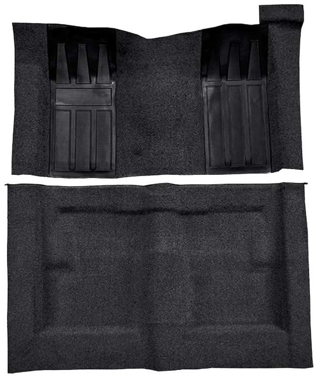 F9218201 1969-70 Torino 2-Door Hardtop/Ranchero GT Automatic; Loop Carpet; Kit w/ Fawn Inserts; Black