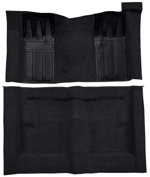 F9218301 1969-70 Torino 2-Door Hardtop/Ranchero GT Automatic; Loop Carpet; Kit w/ Maroon Inserts; Black