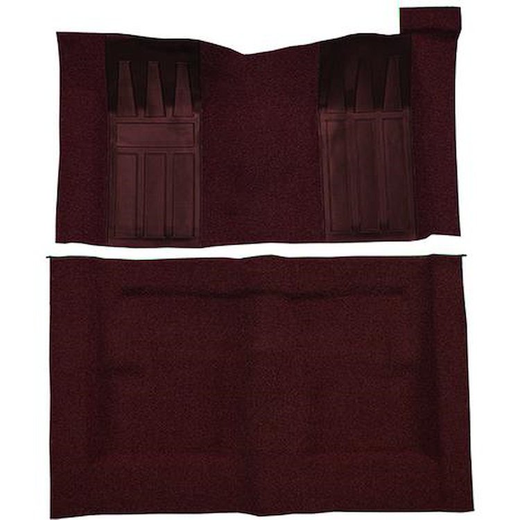 F9218315 1969-70 Torino 2-Door Hardtop/Ranchero GT Automatic; Loop Carpet; Kit w/ Maroon Inserts; Maroon