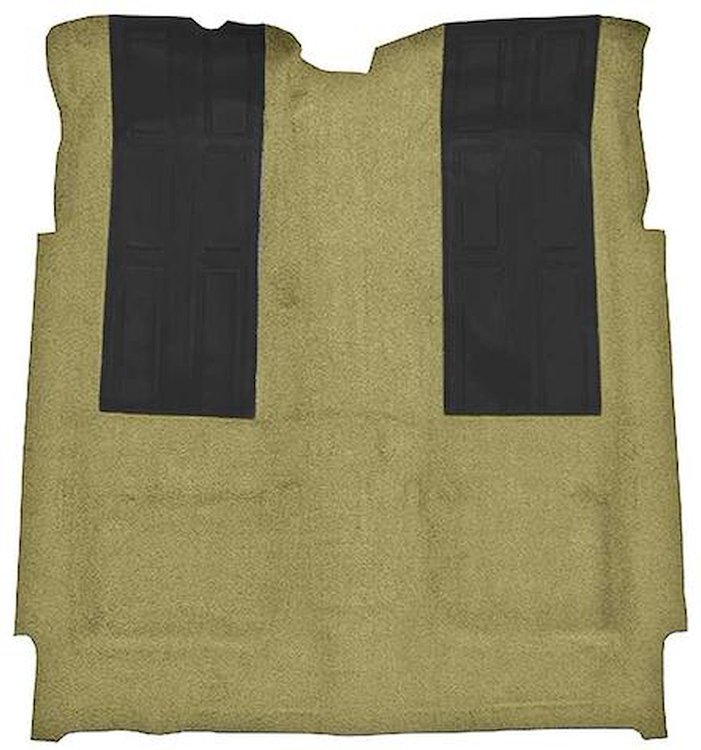 F9220509 1972-73 Ford Torino GT 2-Door Hardtop Automatic; Loop Carpet; Kit w/ 2; Black Inserts; Ivy Gold