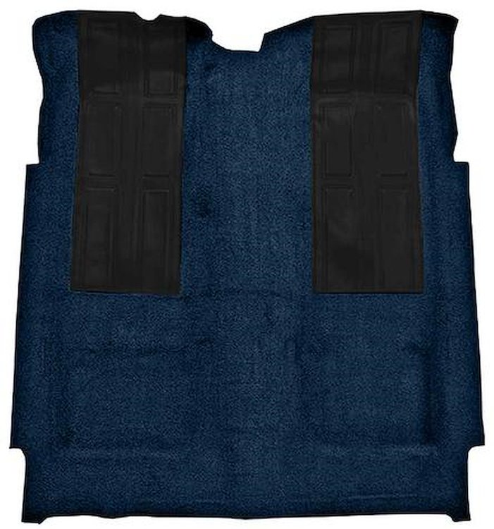 F9220512 1972-73 Ford Torino GT 2-Door Hardtop Automatic; Loop Carpet; Kit w/ 2; Black Inserts; Dark Blue