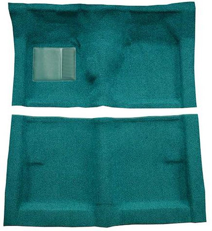F9223406 1962-65 Fairlane/Meteor 2-Door Sedan Floor Shift; Full Molded Loop Carpet; Kit; Aqua