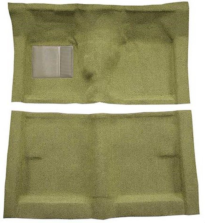 F9223409 1962-65 Fairlane/Meteor 2-Door Sedan Floor Shift; Full Molded Loop Carpet; Kit; Ivy Gold